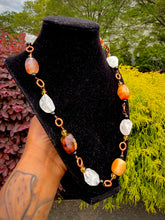 Load image into Gallery viewer, Aligned Power Neck Peace (Carnelian + Clear Quartz)