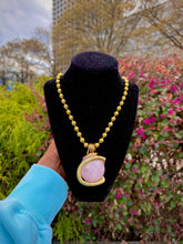 Load image into Gallery viewer, Open Heart Neck Peace (Rose Quartz)