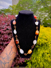Load image into Gallery viewer, Aligned Power Neck Peace (Carnelian + Clear Quartz)