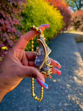 Load image into Gallery viewer, Crowned Awareness Neck Peace (Amethyst)