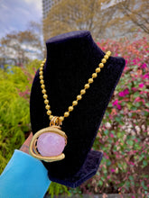 Load image into Gallery viewer, Open Heart Neck Peace (Rose Quartz)
