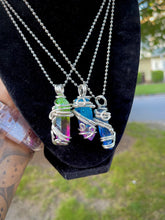 Load image into Gallery viewer, Rainbow Aura Quartz Necklace - Silver
