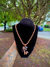 Load image into Gallery viewer, Purple Fluorite Crescent Moon Necklace
