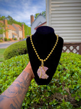 Load image into Gallery viewer, Rose Quartz Moon Neck Peace III
