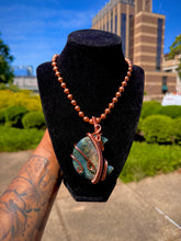 Load image into Gallery viewer, Steady Bloom Neck Peace (Moss Agate)
