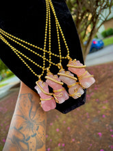 Load image into Gallery viewer, Rose Quartz Silhouette Necklace
