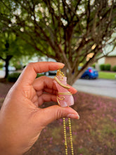 Load image into Gallery viewer, Rose Quartz Silhouette Necklace

