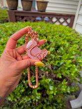 Load image into Gallery viewer, Rose Quartz Moon Neck Peace

