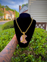 Load image into Gallery viewer, Rose Quartz Moon Neck Peace VI
