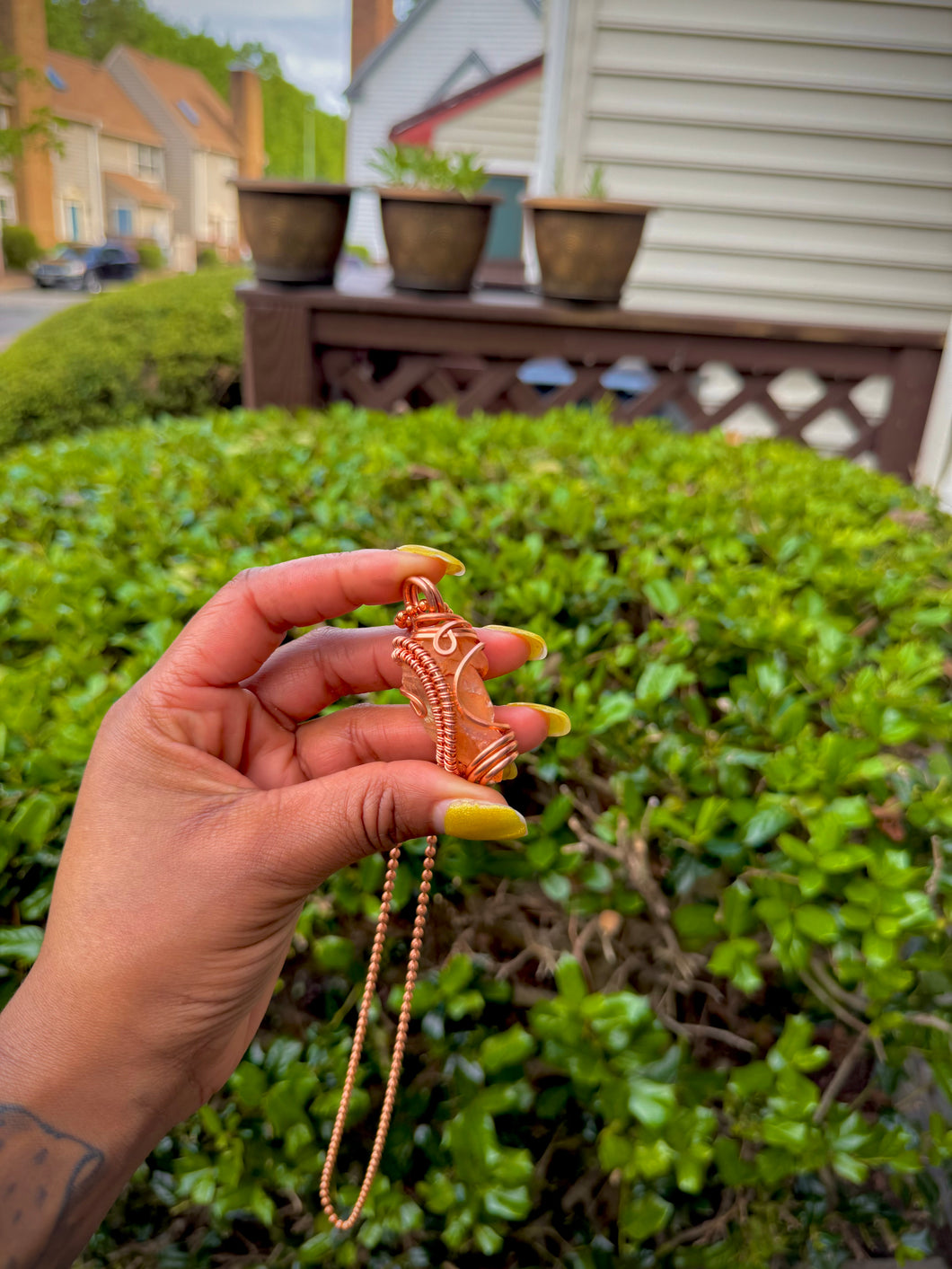 Reimagined Fire Quartz Necklace