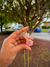 Load image into Gallery viewer, Rose Quartz Silhouette Necklace
