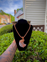 Load image into Gallery viewer, Flower Agate Crescent Neck Peace
