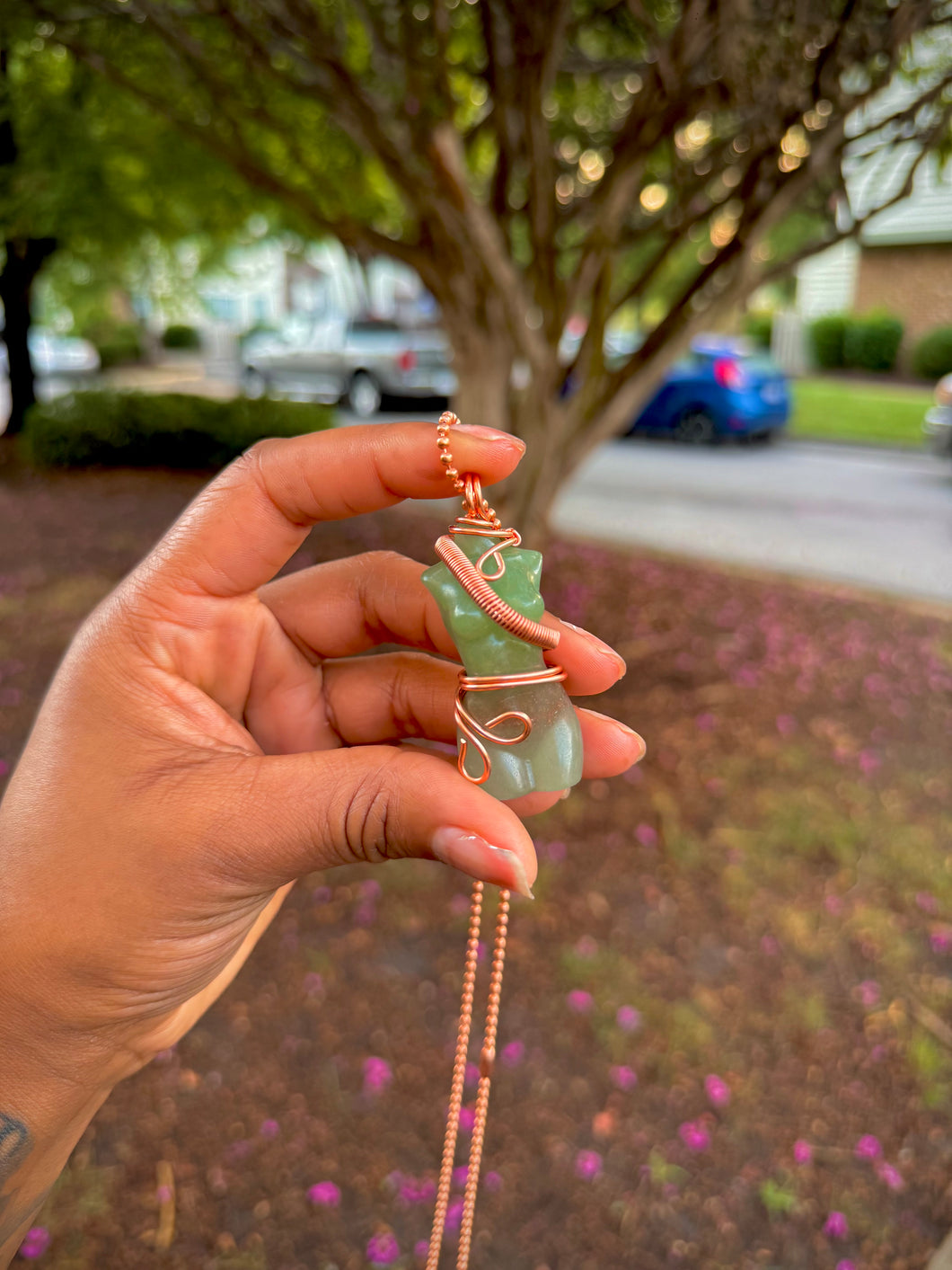 Green Aventurine Silhouette Necklace