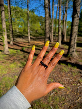 Load image into Gallery viewer, Black Obsidian Ring (Adjustable)
