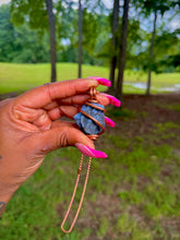 Load image into Gallery viewer, Steady Current Necklace (Blue HornStone)
